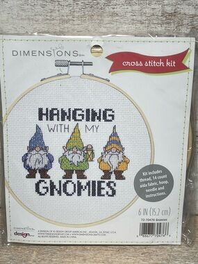 Dimensions Cross Stitch Kit 72-70476 Gnomies 6 in (15.2 cm) Brand New 2024